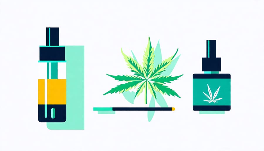 Illustration of factors such as potency, quality, and brand reputation for choosing THC vape cartridges