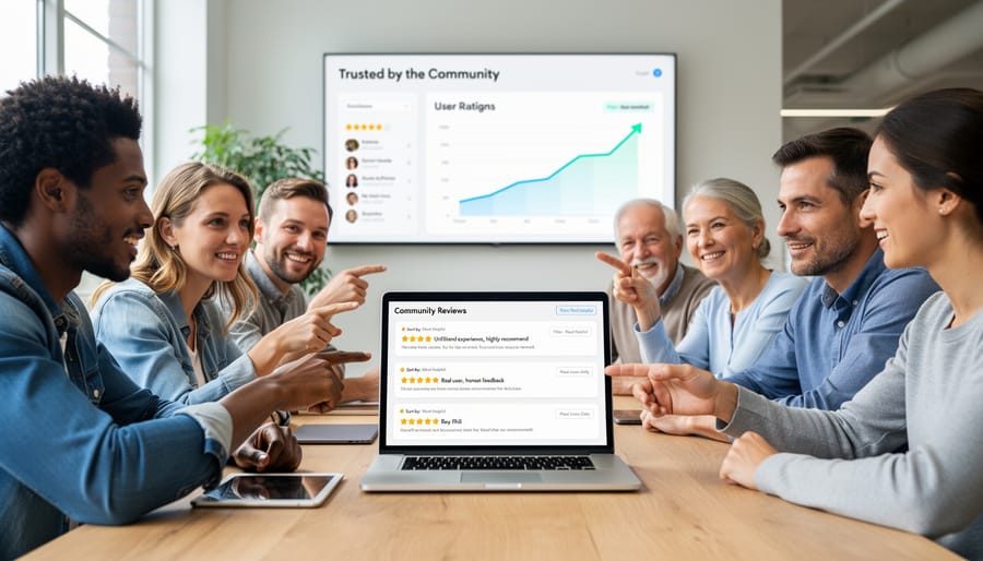 Group discussion in community setting with vape products on table