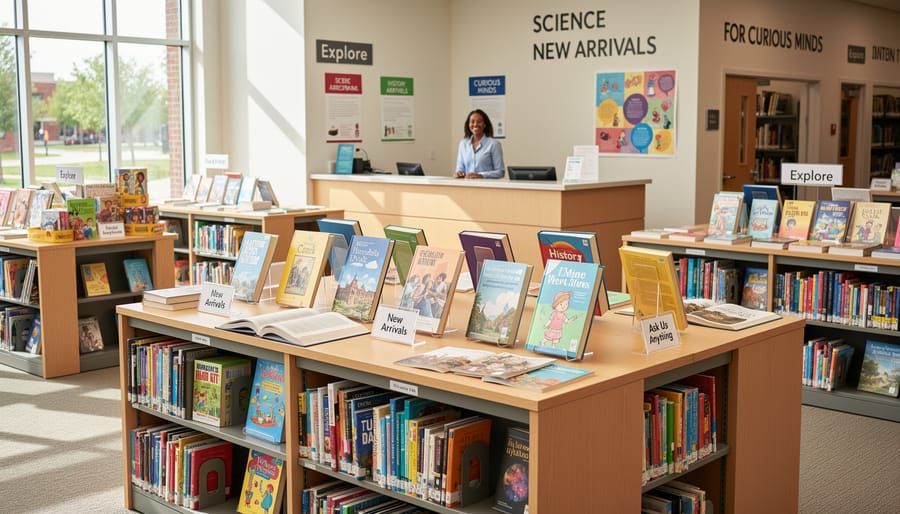 Featured new vaping products and educational materials displayed on a stand